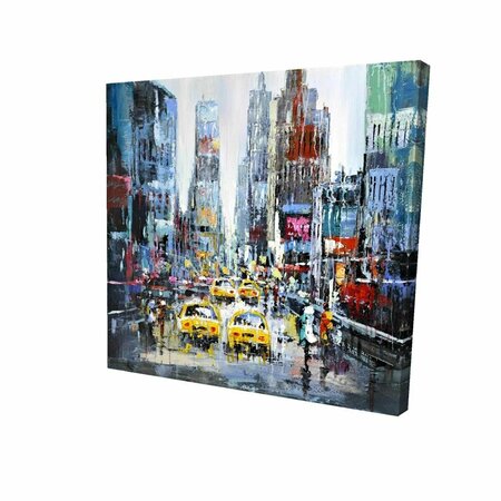 FONDO 16 x 16 in. Urban Scene with Yellow Taxis-Print on Canvas FO2787160